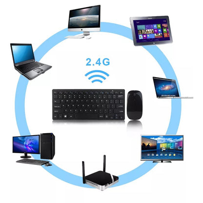 FS AURA 2.4GHz wireless keyboard and mouse combo, plug and play setup for everyday computer use.